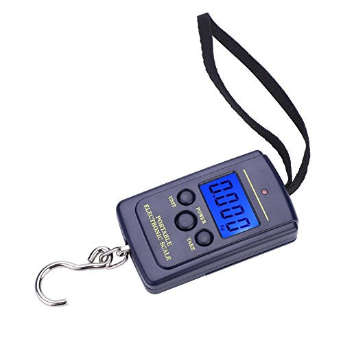 Fish Scales Digital Weight, Hanging Weight Scales, Portable Plastic Electric Balance Digital Fishing Postal Hanging Hook Scale Load 40kg with LCD Display for Fishing Retails Delivery