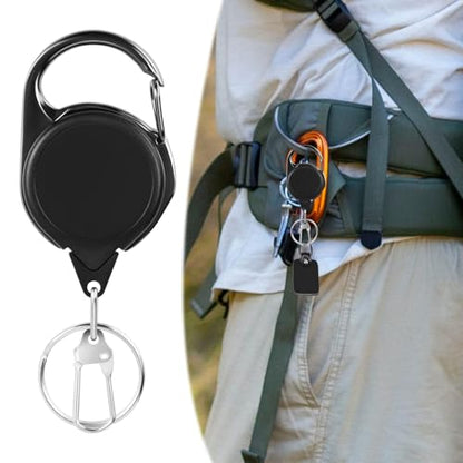 Fishing Fly Fishing Zinger Retractor, Fishing Knot Tool,Line Clipper Retractor for Fly Fishing, Freshwater Saltwater Angler Accessories Lightweight Durable Design - size: 3 Pcs