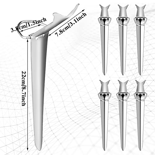 6 Pcs Fishing Rod Holders Stainless Steel Ground Support Fishing Pole Stand Fish Pole Folding Holders Bracket Stake Rod Rack for Bank Beach