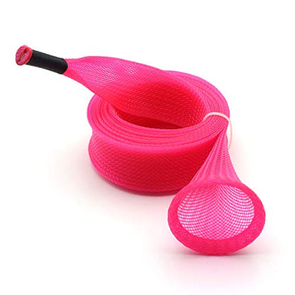 Mr. Z Pack of 4 Casting Fishing Rod Sleeves with 2 Rod Straps Fishing Rod Covers Pole Jacket Rod Socks - color: Pink