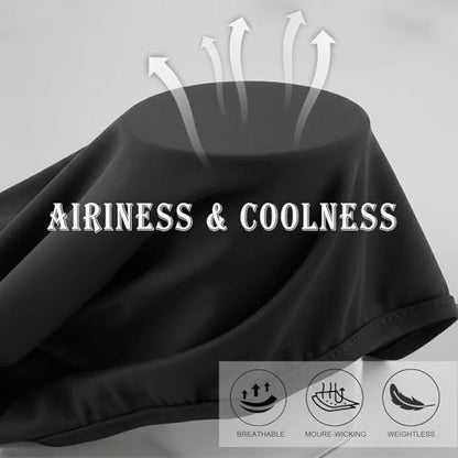 6 Pack Ski Mask Balaclava for Men Women, Lightweight UV Protection, Summer Full Face Cover Outdoor Motorcycle - color: Black