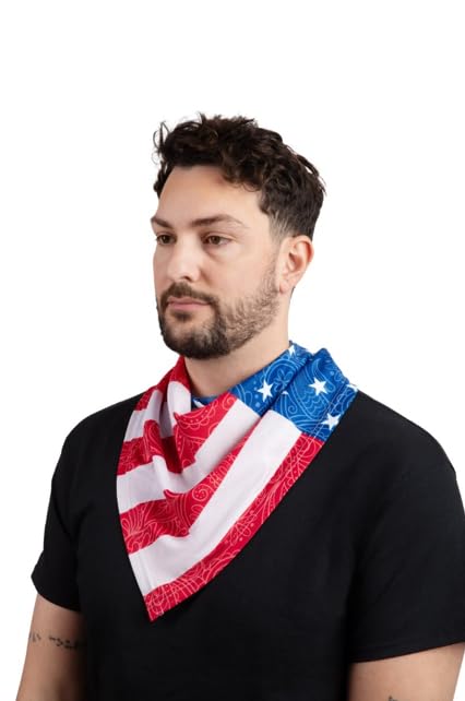 CoolNES - Cooling Bandana Adjustable Cools Instantly When Wet UPF 50 - color: Usa