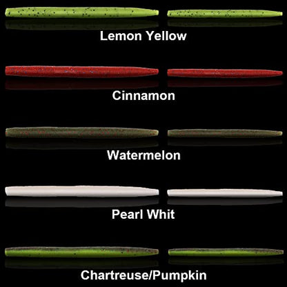 Wacky-Worms-Bass-Fishing-Lure-Kit-Wacky-Rig-Worms-Soft-Plastic-Stick-Baits3 4" 5" 6 inch - color: 80-Piece Supper Wacky Worm Kit