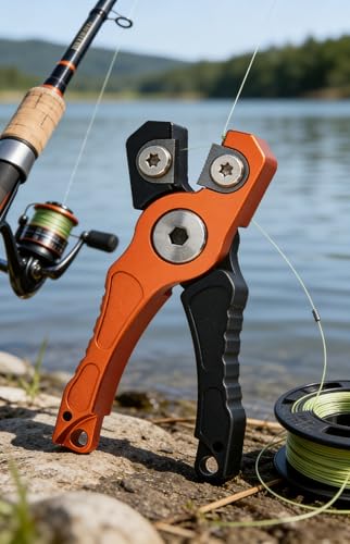 Multi-Use Mini Aluminum Alloy Fishing Cutter, Compact Scissors for Braided Lures, Outdoor Camping & Fishing ORANGE