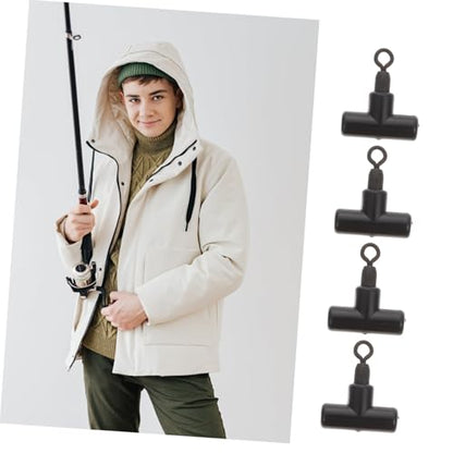 Mikinona 15pcs Shaped Fishing Rolling Rings Heavy-Duty Swivel Connectors Fishing Tackle Accessories for Saltwater and Freshwater Anglers