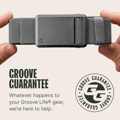 Groove Life Groove Belt Ultra – Men's Golf Belt, Stretch, Magnetic Buckle, Adjustable, Comfortable, Golf - color: Base Camp Green, size: Medium (33-36")