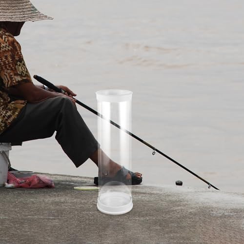 Fishing Floats Holders: Transparent Portable Float Tubes for Shore Use - Outdoor Buoy Bucket for Fishing Tackle Organization 19.29"x5.91"x5.91"