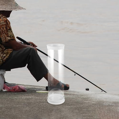 Fishing Floats Holders: Transparent Portable Float Tubes for Shore Use - Outdoor Buoy Bucket for Fishing Tackle Organization 19.29"x5.91"x5.91"