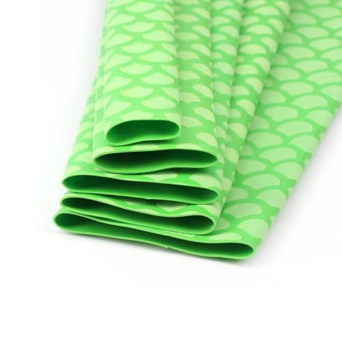 Fishing Rod Handle Wrap(Dia: 45/64", 18mm), Fish Scale Pattern Heat Shrink Wrap Grip Tape, Non-Slip, Insulated Abrasion Sleeve Shrink Tube for Fishing Rod Grip, Rod Shrink Tube, 39" (Green) - color: Green, size: Diamter:18mm"(45/64 inch)