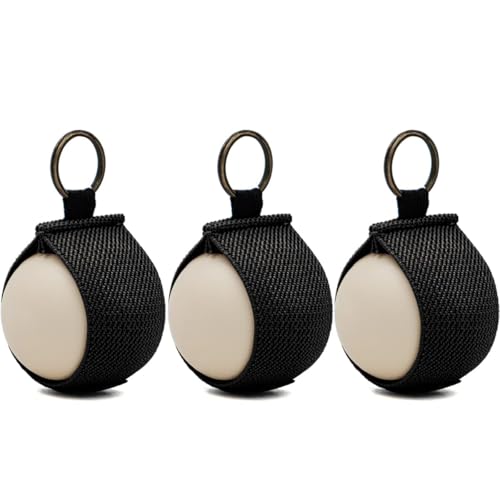 WK IEASON Lip Balm Holder Sleeve with Keychain Lipstick Sleeve Holder Tight-knit Elastic Holder for Ball Lip Balm Lipstick Holder Keychain (Blackx3) - color: Blackx3