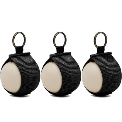 WK IEASON Lip Balm Holder Sleeve with Keychain Lipstick Sleeve Holder Tight-knit Elastic Holder for Ball Lip Balm Lipstick Holder Keychain (Blackx3) - color: Blackx3