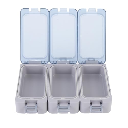 Alomejor Small Tackle Box, Luminous Fishing Tackle Organizer with Transparent Window and Safety Locks for Kayak Bank Fishing (PP Material) - color: Gray