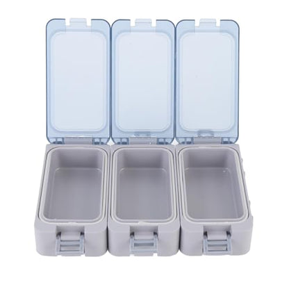 Alomejor Small Tackle Box, Luminous Fishing Tackle Organizer with Transparent Window and Safety Locks for Kayak Bank Fishing (PP Material) - color: Gray