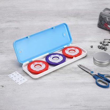 Fishing Line Spool Storage Box, ABS Plastic Organizer with Divided Compartments for Tackle Gear (1 PC) - size: 6.3 x 2.95 x 1.18 in