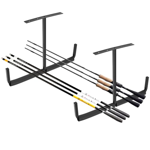 Overhead Garage Storage Rack, Heavy Duty Ceiling Garage Storage Hooks, Utility Wall Hooks for Lumber Ladder Bike & Other Bulky Items