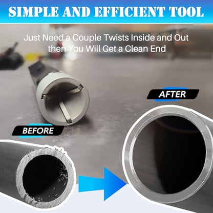 Camoo Brake Line Deburring Tool, Internal/External Tubing Deburring Tool, Rimming & Deburring Tool for 3/16" to 1/2" Tubing, Fit for Brake, Fuel, Transmission and Coolant Lines.