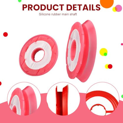 10PCS Silicone Fishing Line Storage Holders Fishing Line Storage Fishing Snell Leader Rigs Gear Spools Line Keeper Circular Winding Plates (Colorful)