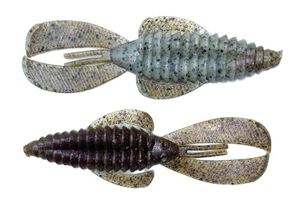 Phat Pak Baits - Swamp Monster Rage Bug Style Plastic Beaver Creature Bait Punching Bass Fishing Lure 20ct 4" - color: Natural Brown Craw