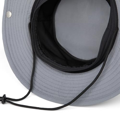 MISSION Cooling Bucket Hat - Unisex Wide-Brim Hat for Men & Women - Lightweight, Foldable & Durable - Cools Up to 2 Hours - color: Charcoal