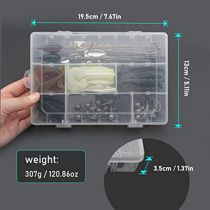 5 Arms Alabama Rigs for Bass Fishing, Swimbait Lure Kit Umbrella Rigs with 4 Willow Leaf Blades for Trout Salmon Freshwater Saltwater - color: 56 Pcs