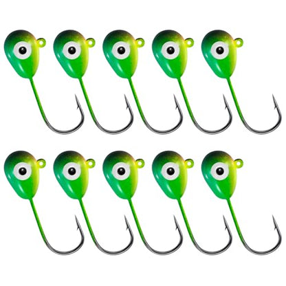 Alwonder 10-Pack Floating Jig Heads Fishing Floats Jigs Lures High-Ball Floater Hook, Surf Fishing Trolling Rockfishing Pompano Rigs Floats for Bass, Walleye, Panfish, Perch, Trout, Redfish - color: (FT) Fire Tiger Black, size: 1# Hook