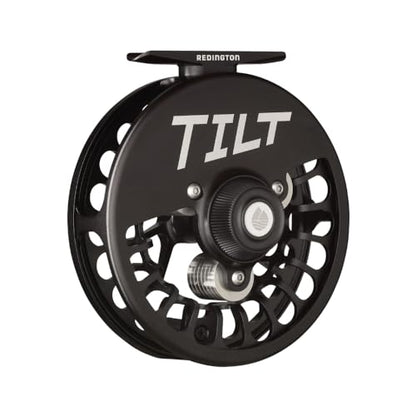 Redington Tilt Euro Nymph Reel - 2-5 Fly Reel for Euro Nymph Fishing - Large Arbor Design - Smooth Drag - Removable Weights for Perfect Balance on Any Fly Rod - 100yds/20lb Capacity - color: Black