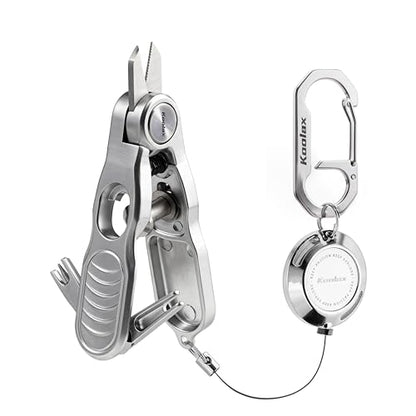 3-in-1 Fishing Line Cutter, Stainless Steel Multi-Function Portable Scissors with Retractor & Knot Tying Tool for Various Fishing Lines - size: JXQ85-80