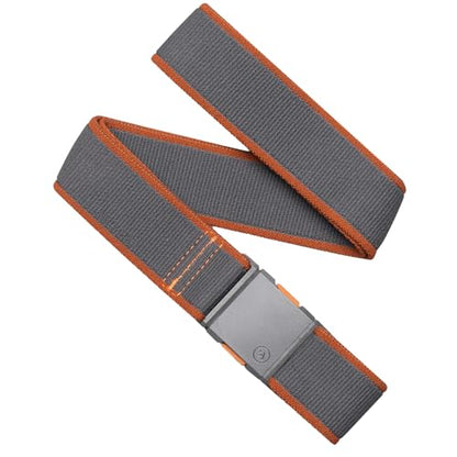 Arcade Belts A2 Unisex Adventure Belt: Heavy Duty Stretch, Metal Free Buckle - color: Carto - Charcoal/Saddle, size: Standard (Up to 40"); 1.5" Wide