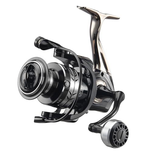 HAUT TON LT Metal Spinning Fishing Reel, Freshwater and Saltwater Fishing Reels, 5+1 Stainless Steel BB, 39.5Lbs Max Drag, CNC Aluminum Handle 3000/4000/5000/6000 for Casting Reel - size: 6000