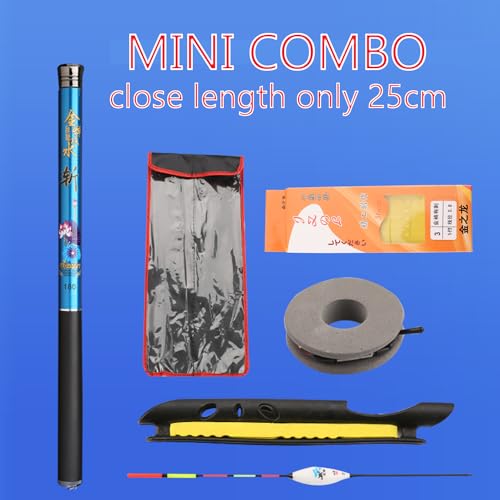 Telescopic Tenkara Fishing Rod Combo Close Length 10.5 Inch Pocket Travel Crappie Rod Inshore Stream Trout Pole Stream Carp Fishing - size: fishing rod 1.2m Combo