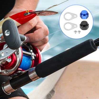 Fishing Reel Screw Nut Caps, Right Handle Locking Plate Nut Replacement Part - color: Black/Blue, size: M7