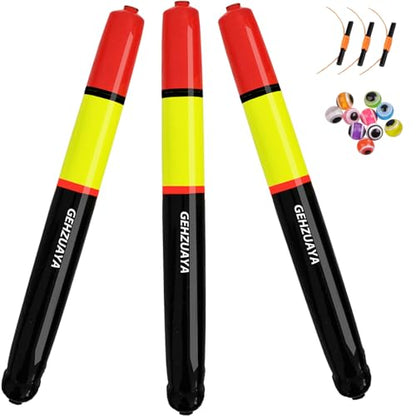 Fishing Bobbers Floats, Catfish Floats Weighted Float for Fishing, High Visibility Wood Bobber for Catfish Pike - size: 11.8IN-3PCS