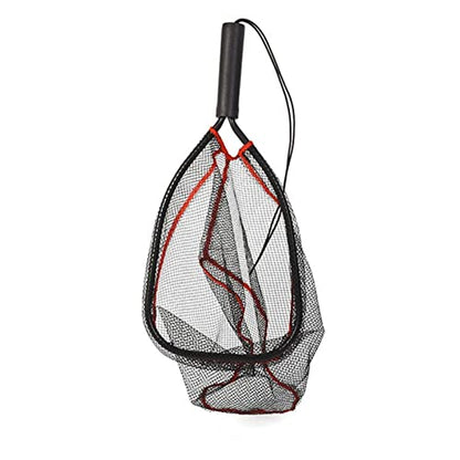Fishing Net Portable 18inches Fly Fishing Net Freshwater for Trout Soft Rubber Mesh Floating Hand Net for Catch and Release Landing Nets for Fishing