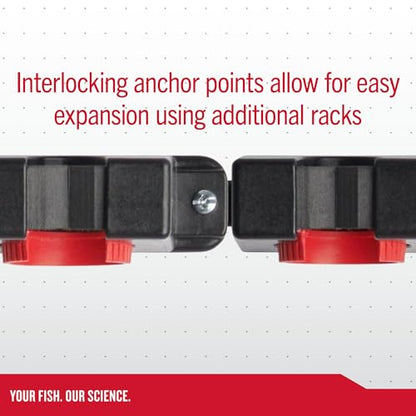 Berkley Twist Lock Fishing Rod Rack, Stores 4 Rods, Black, Soft Foam Grip Pads Protect Rod Finishes, Durable Construction, Easy to Mount with Common Tools - style: Twist Lock Utility 4 Rod Rack