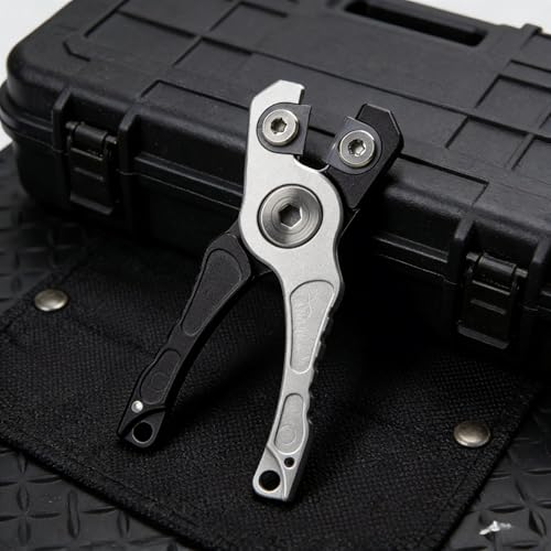 Mini Aluminum Alloy Fishing Line Cutter, Compact Durable Scissors for Braided Lures & Outdoor Fishing SILVERY