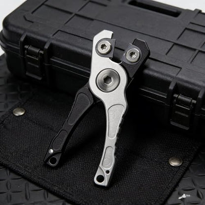 Mini Aluminum Alloy Fishing Line Cutter, Compact Durable Scissors for Braided Lures & Outdoor Fishing SILVERY