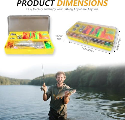Fishing Lure Kit for Freshwater Saltwater Bass Trout Salmon – 431pcs Tackle Box with Spoons, Soft Plastics, Spinnerbaits, Crankbaits, Hooks and Fishing - color: 431pcs
