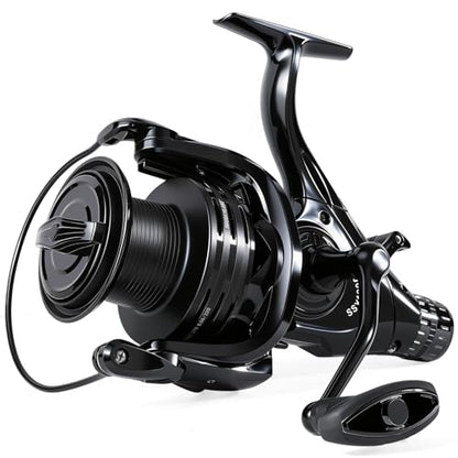 Sougayilang Free Spool Spinning Reel – 30LB Drag, 4.9:1 Gear Ratio, 9+1 Bearings, CNC Aluminum Spool, Large Line Capacity for Surf, Offshore, Catfish, Shark, Redfish - size: SSY10000