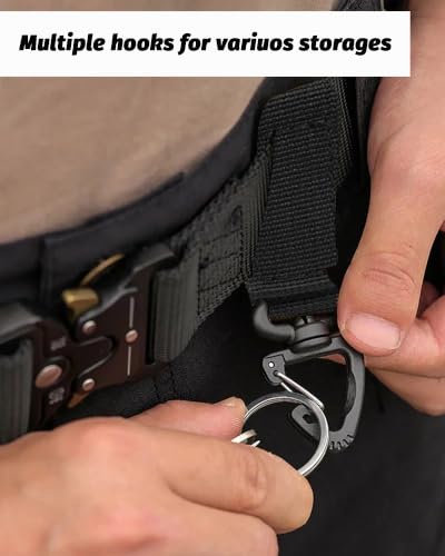 HXBYX Fishing Belt Rod Holder, Adjustable Nylon Wading Belt with Detachable Tackle Bag, Fishing Rod Pole Holder Stand Up Waist Fighting Belt for Fishing, Gift for Fisherman