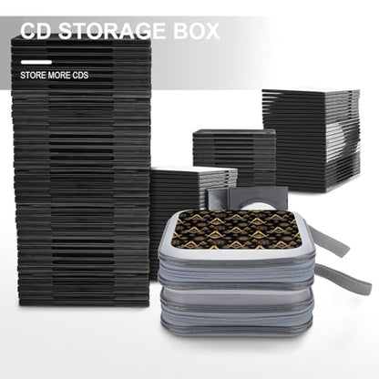 Hard Plastic DVD Case Gold Freemasonry Freemason Logo Black Portable Zipper CD Cases Holder Easy to Carry and Organize CDs and DVDs, 40 Capacity - color: color774