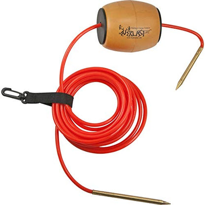 ForEverlast Generation II Stringer System-15 ft Fish Holder, Fishing Stringer with Floater, ﻿No Snag Durable Fishing Gear - color: Red