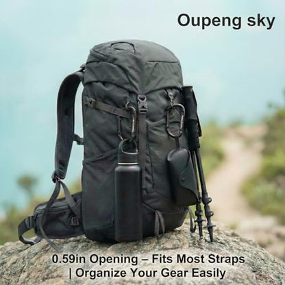 Carabiner Clip - Heavy Duty Carabiners 800lbs-13KN (2922 lbs) Carabeaner D Ring Shape,Key Chain Clip Hook,Keychain Clip,Multipurpose for Camping, Hiking,Backpacking or Other Outdoor Activities. - style: 24PCS 2.5 Inch(800 lbs)
