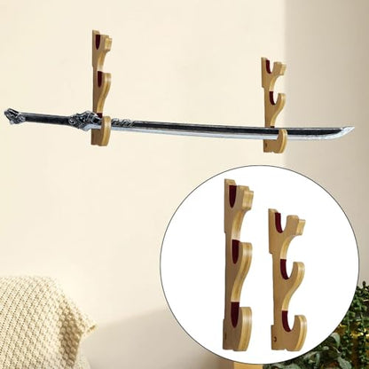 Wall Mounted Display Stand Bamboo Flute Holder Samurai Flute Holder - color: 3 Tier