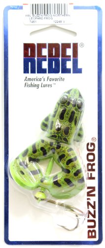 Rebel Lures Buzz'N Frog Topwater Buzzbait Fishing Lure, 2 1/2 Inch, 1/2 Ounce - color: Northern Leopard Frog