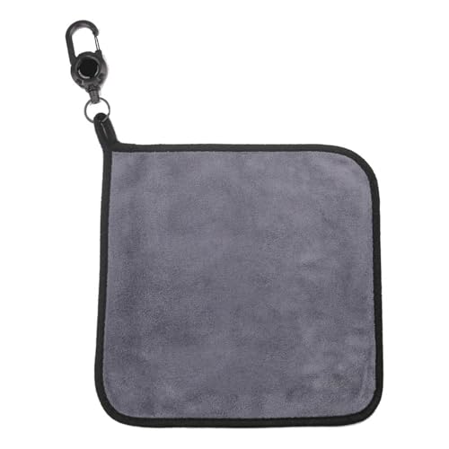 Retractable Clip Fishing Towel with Double Side Microfibers Portables Buckles Towel for Quick Drying and Gear