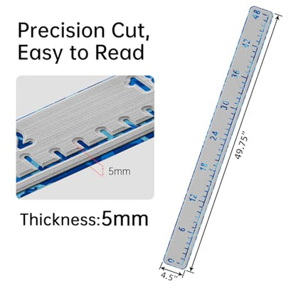 HZshark EVA Foam Fish Measuring Board, Fish Ruler with 3M Self-Adhesive Backing,48" Fishing Tape Measure for Boats Sailboats Yachts Kayaks - color: Light Grey with Ocean, size: 4.5"*48"