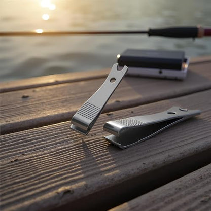 2Pcs Fishing Line Cutter Nipper with Hook Eye Cleaner Pin Stainless Steel Fishing Line Scissors Cutting Tool, Fishing Line Cutter Nipper with Hook Eye Cleaner Pin, Multi Functional Accessories