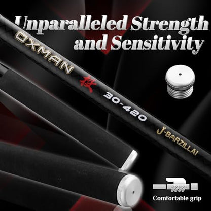 OXMAN Telescopic Surf Fishing Rod 11'8''/ 12'8''/13'8''/15'/16'4''Long Shot Portable Travel Inshore Pole 27T High Carbon Fiber Lightweight Stainless Steel Guides Bass Salmon Trout Rod