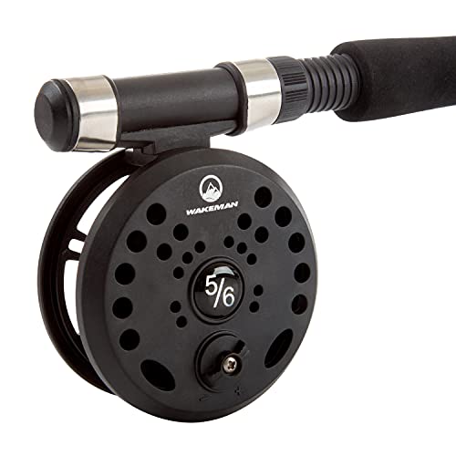 Wakeman Outdoors Fly Fishing Rod & Reel Combo Starter Kit with Case and Accessories