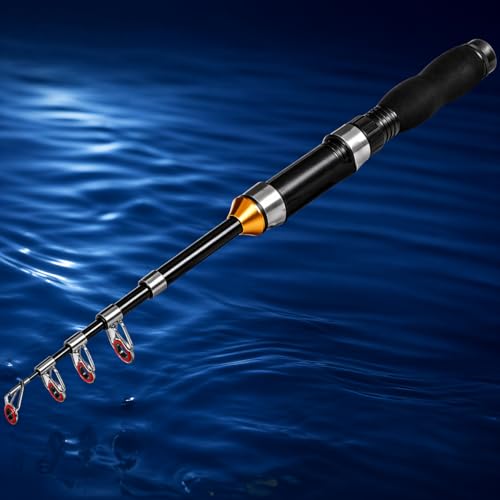 Carbon Fiber Fishing Rod Travel Fishing Pole Lightweight Portable Shore Sea Fishing Outdoor Use - size: 3.3 FT